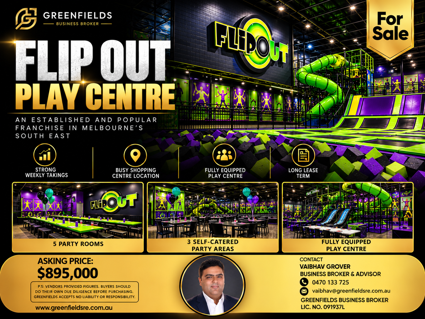 Profitable Flip Out Play Centre Franchise For Sale | Melbourne South Eastern Suburbs