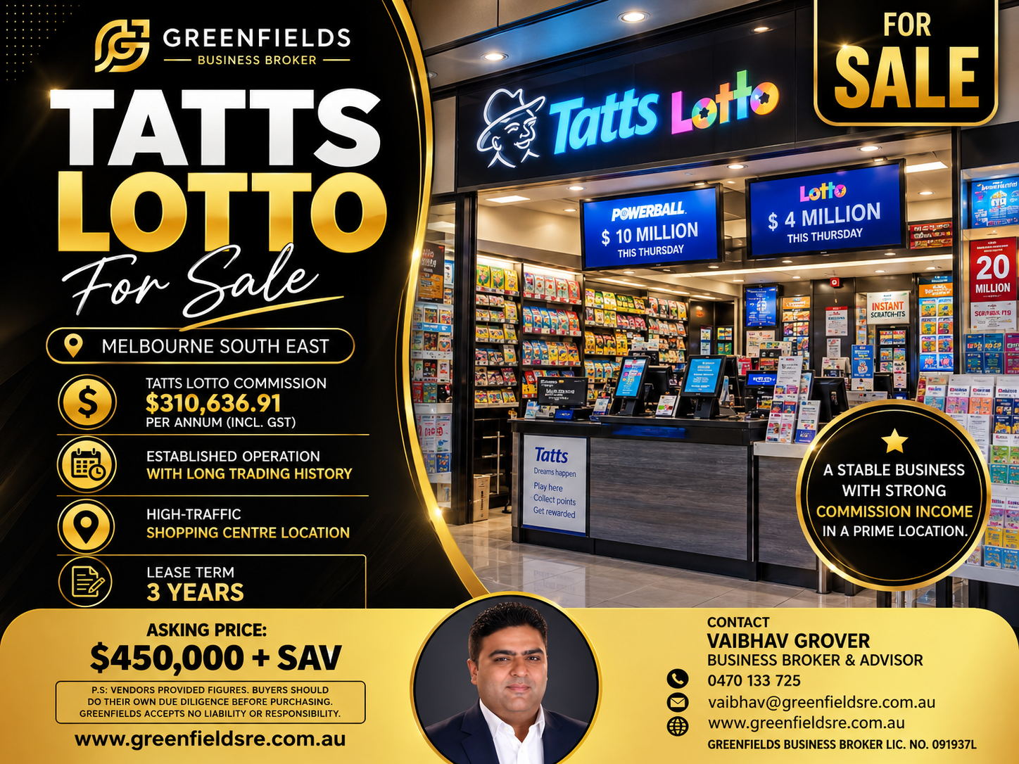 Tatts Lotto Kiosk in Shopping Centre