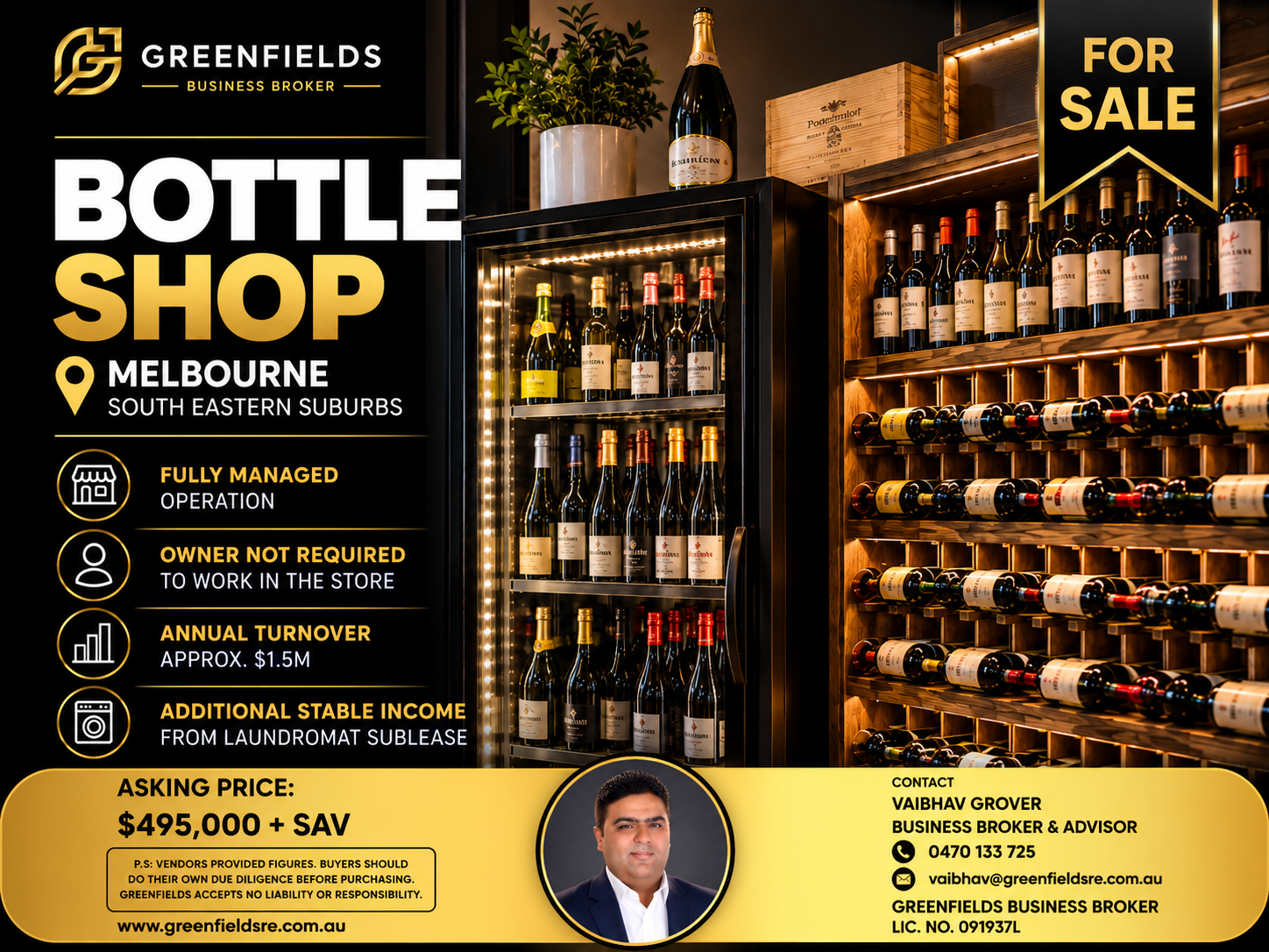 Profitable Bottle Shop for Sale Melbourne South Eastern Suburbs | Fully Under Management